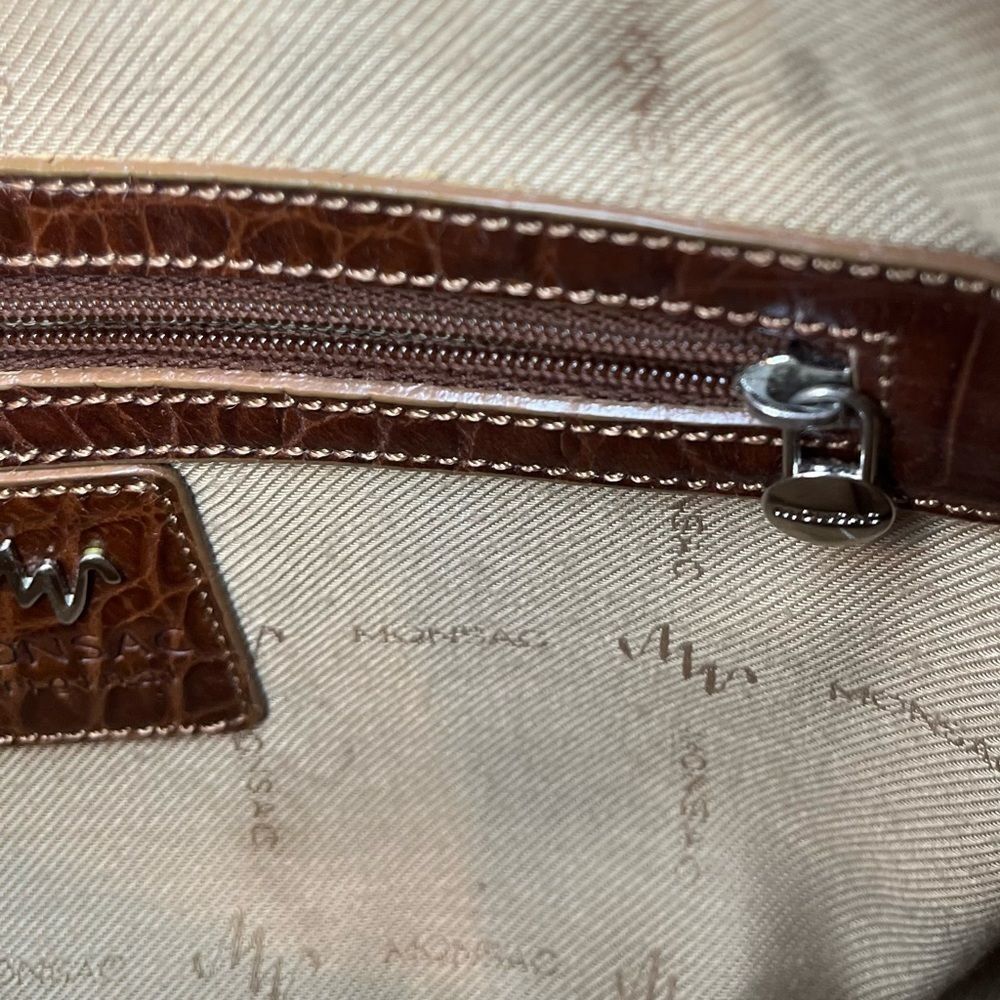 Monsac Leather Snakeskin Bag Shoulder Purse​​​ - Picture 14 of 15